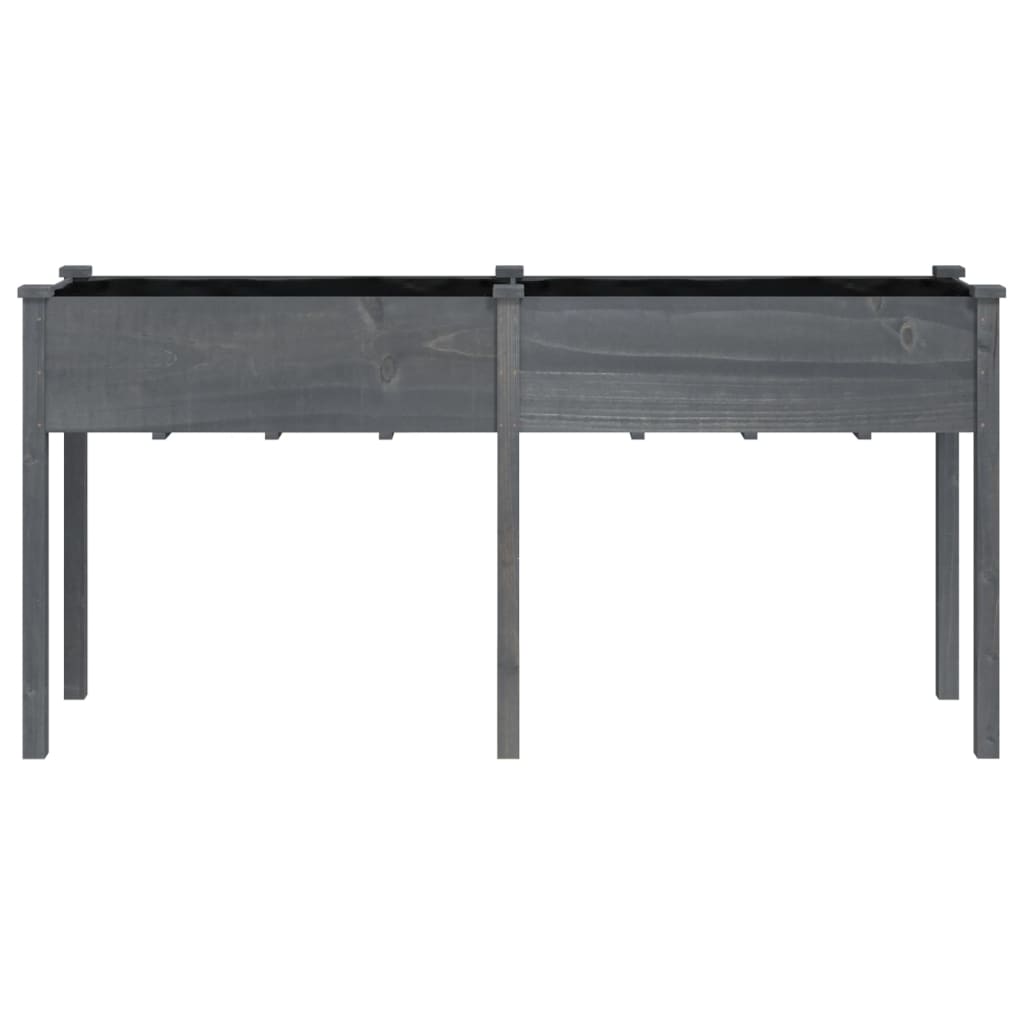 Sadilica s oblogom siva 161x45x76 cm od masivne jelovine