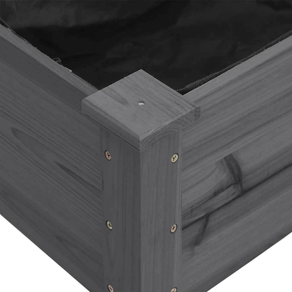 Sadilica s oblogom siva 203 x 53 x 76 cm od masivne jelovine