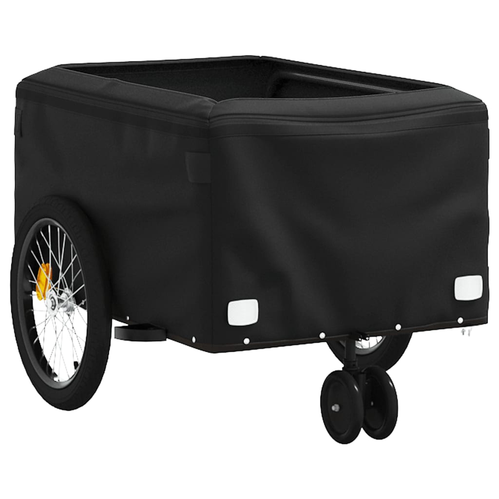 Prikolica za bicikl crno-žuta 30 kg željezna