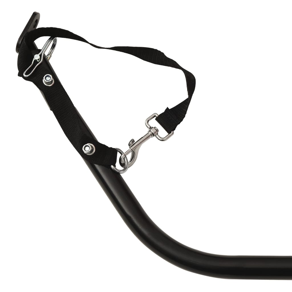 Prikolica za bicikl crno-siva 30 kg željezna