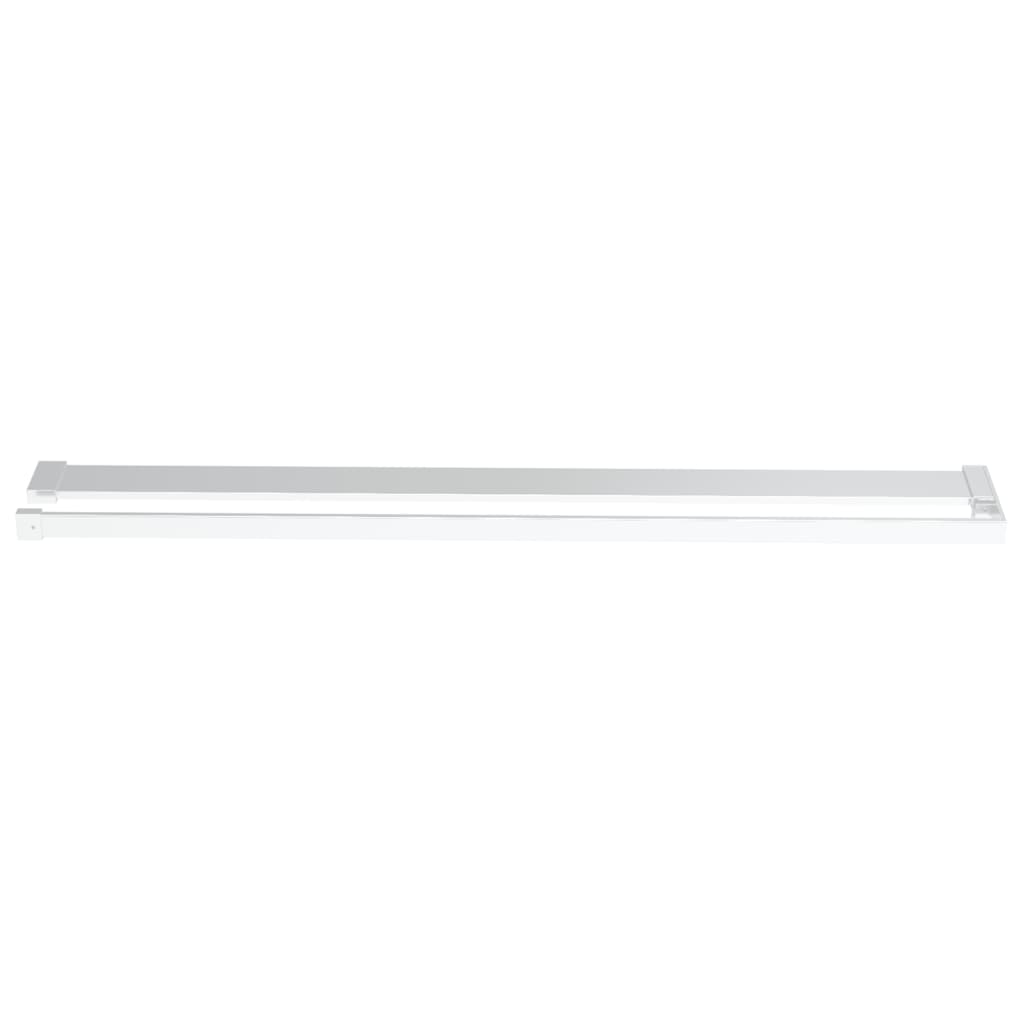 Pregrada za tuš s policom krom 80x195 cm staklo ESG i aluminij