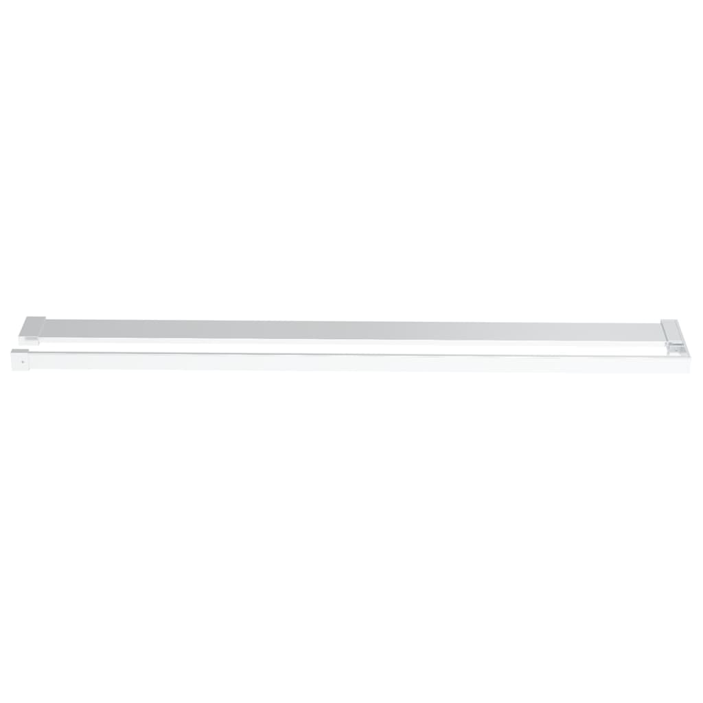 Pregrada za tuš s policom krom 80x195 cm staklo ESG i aluminij