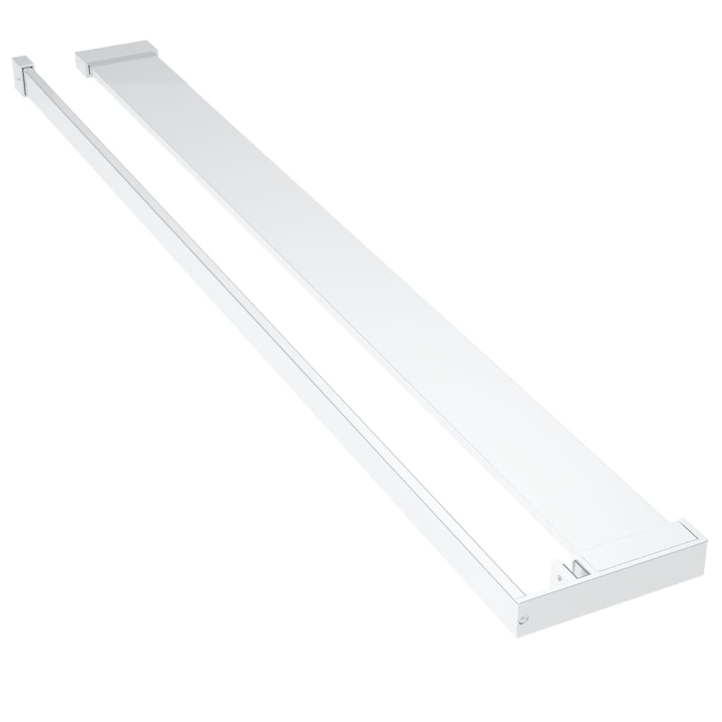 Pregrada za tuš s policom krom 90x195 cm staklo ESG i aluminij