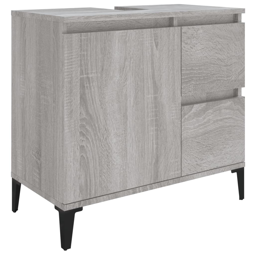 3-dijelni set kupaonskih ormarića boja hrasta sonome drveni