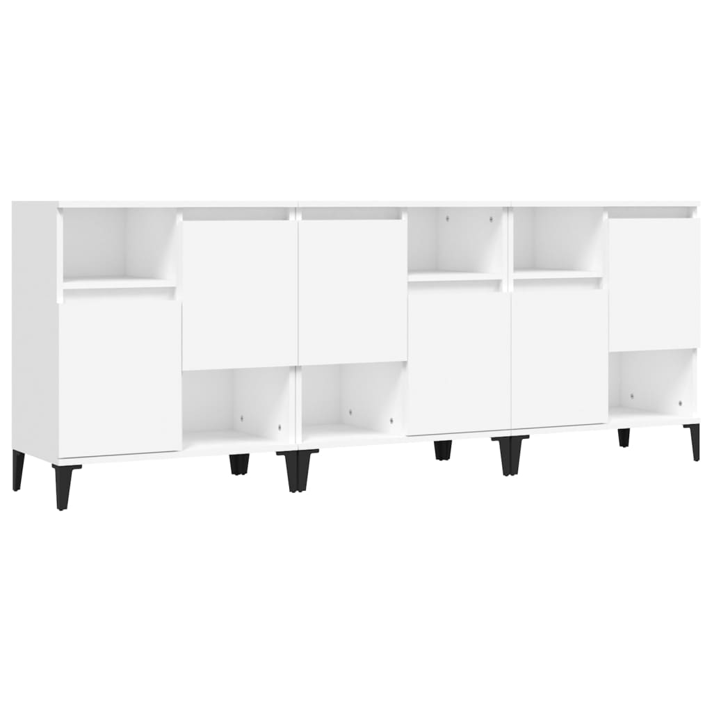 Komode 3 kom bijela 60x35x70cm konstruirano drvo