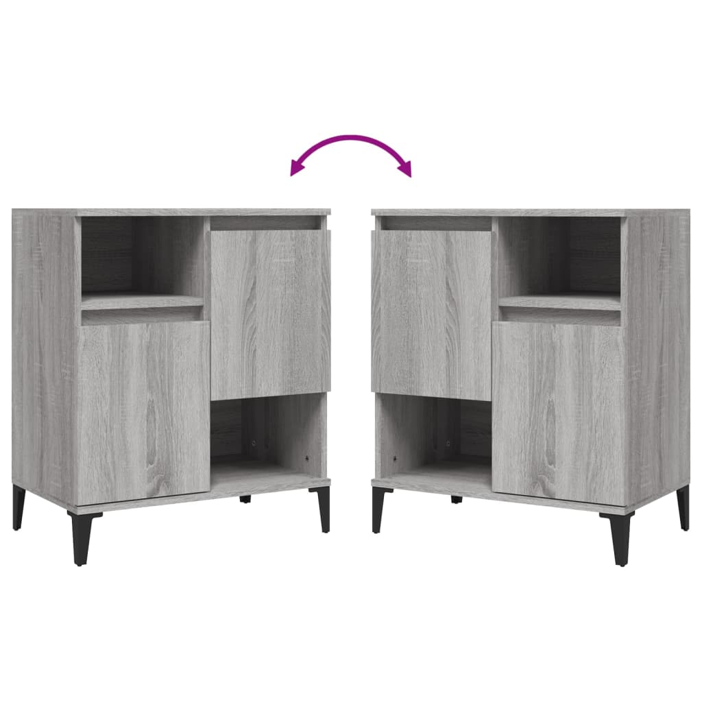 Komode 3 kom boja hrasta 60 x 35 x 70 cm od konstruiranog drva