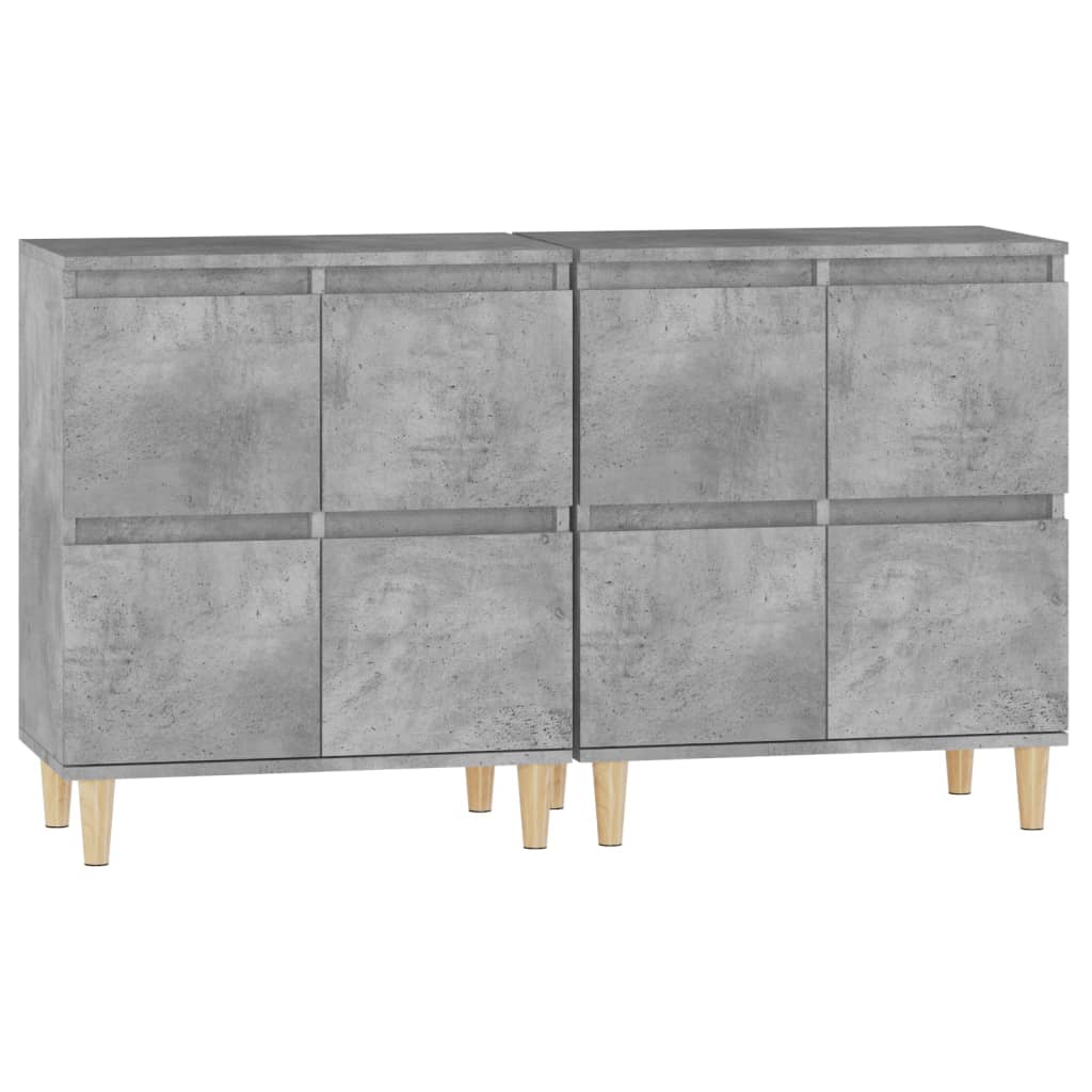 Komode 2 kom siva boja betona 60x35x70 cm od konstruiranog drva