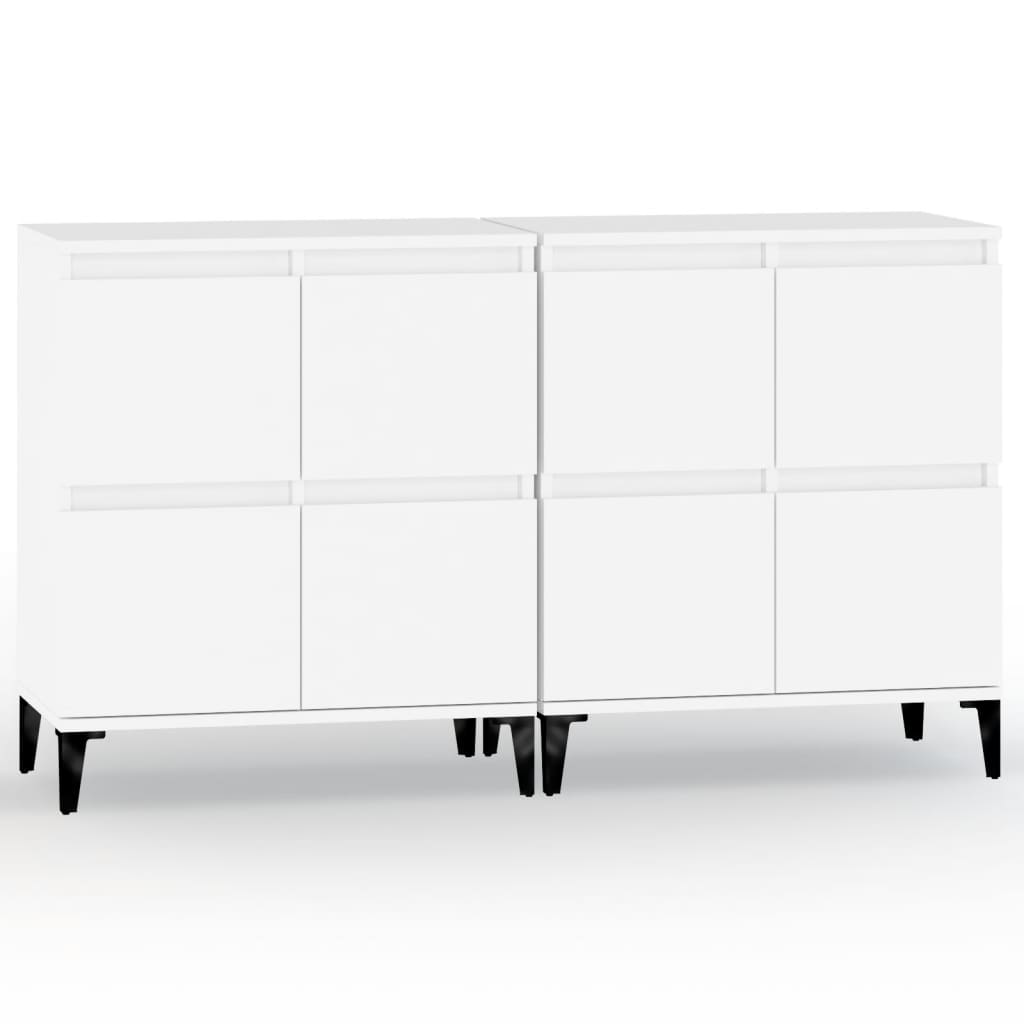 Komode 2 kom bijele 60 x 35 x 70 cm od konstruiranog drva