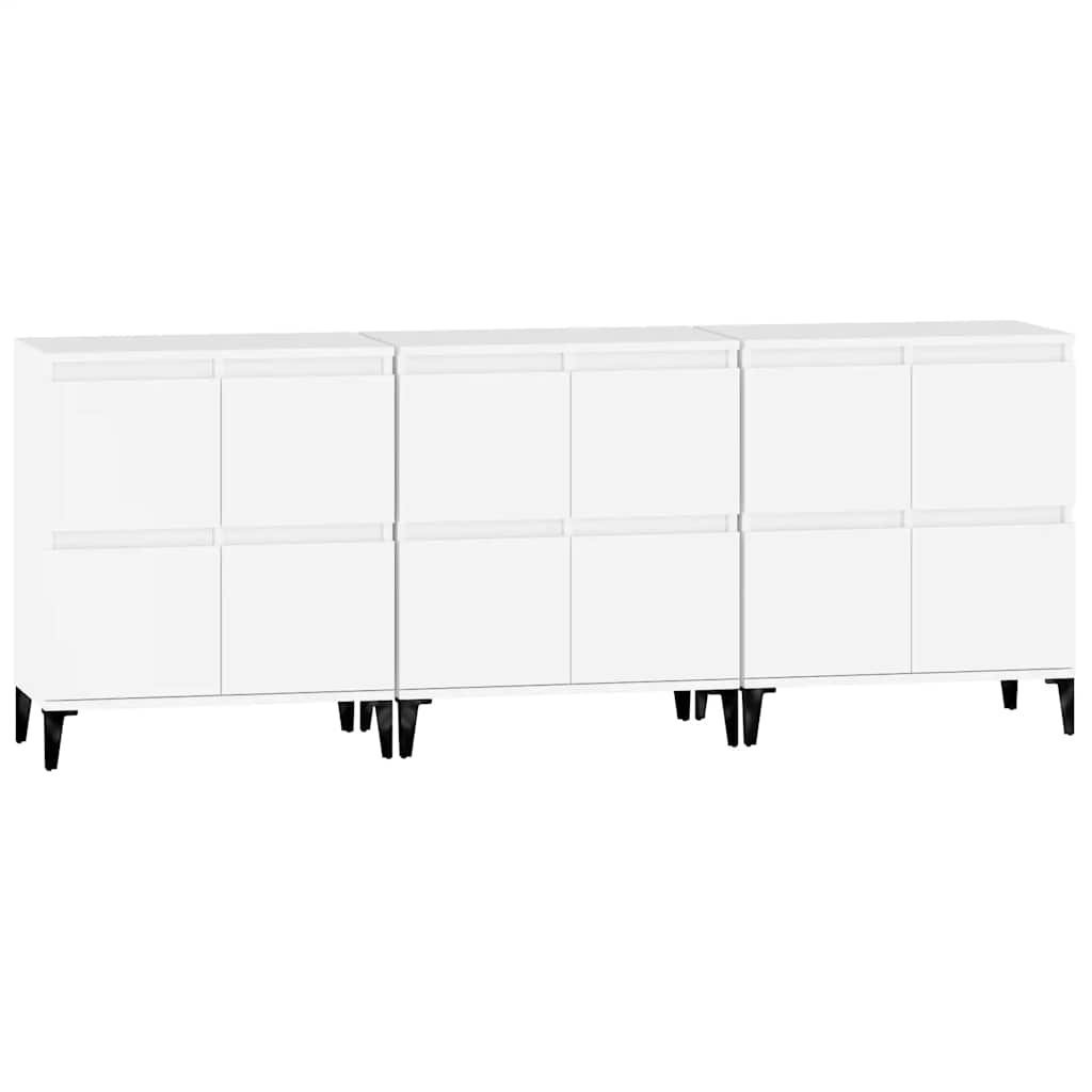 Komode 3 kom bijela 60x35x70cm konstruirano drvo