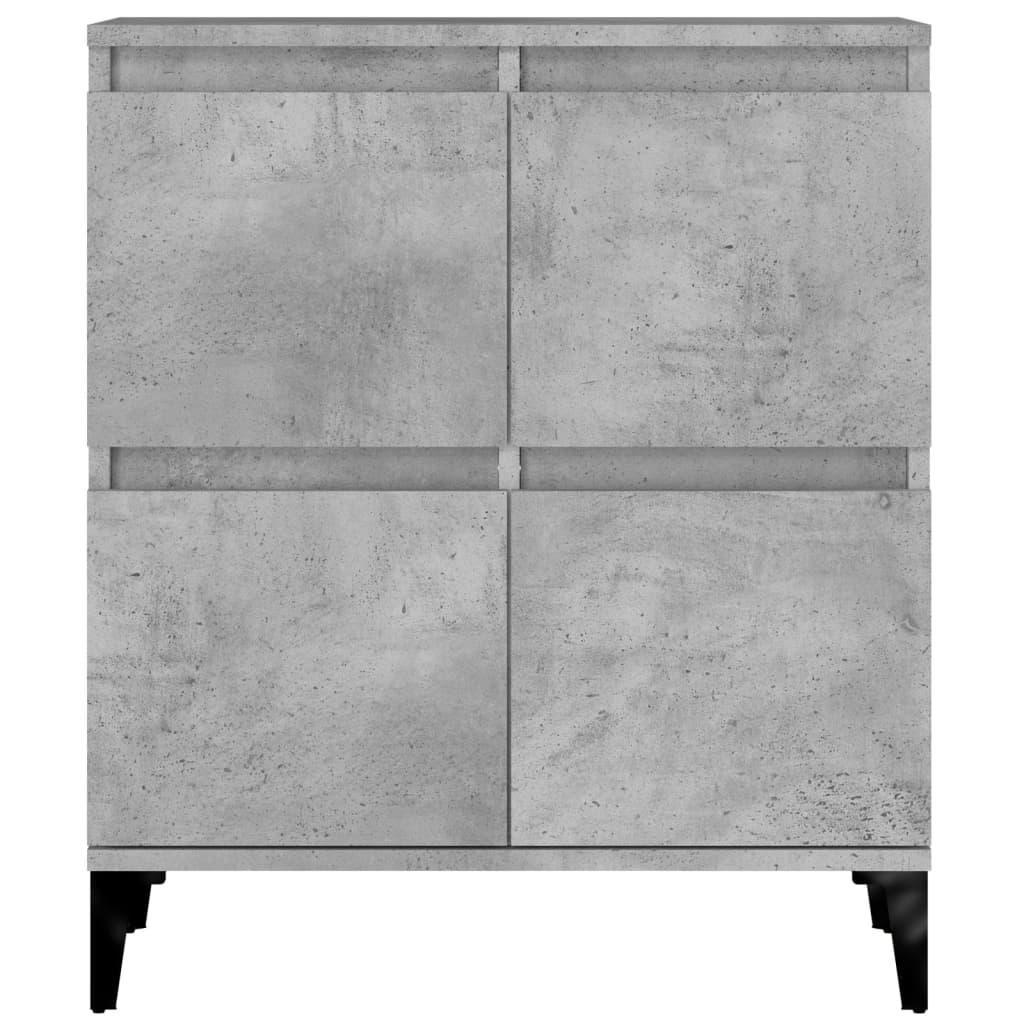 Komode 3 kom siva boja betona 60x35x70 cm od konstruiranog drva