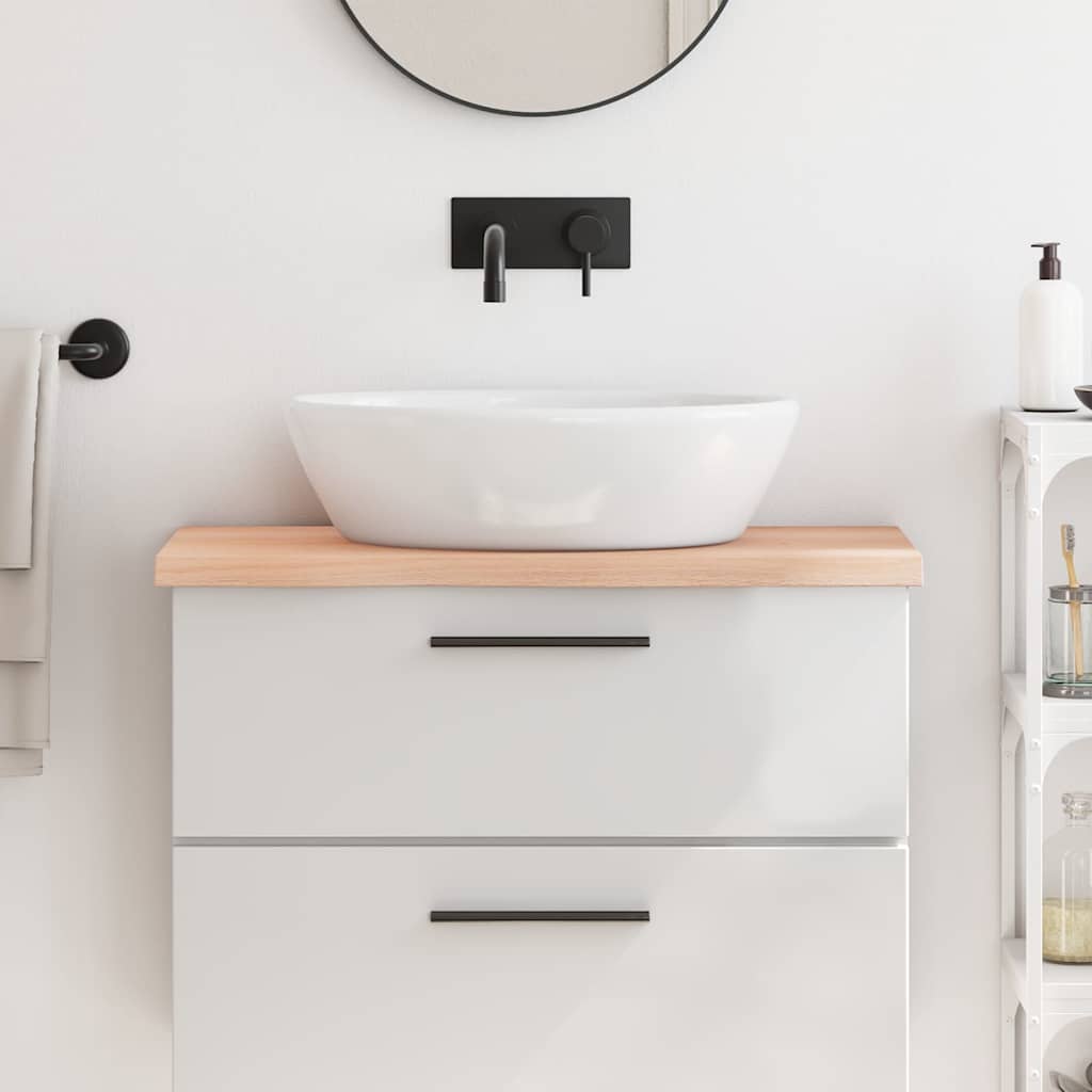 Kupaonska radna ploča 80x40x(2-4) cm netretirano masivno drvo