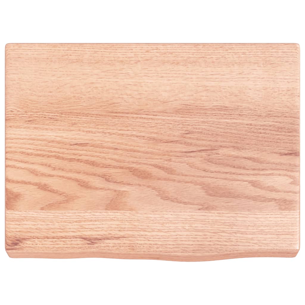 Kupaonska radna ploča svjetlosmeđa 40x30x(2-4) cm masivno drvo