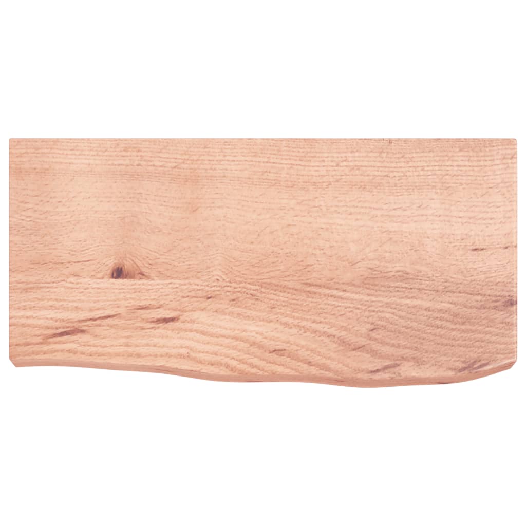 Kupaonska radna ploča svjetlosmeđa 60x30x(2-6) cm masivno drvo