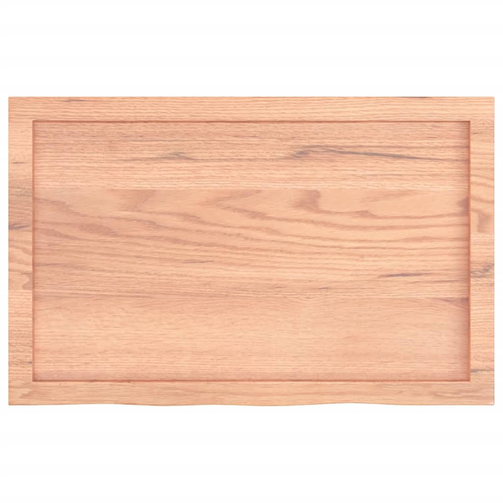 Kupaonska radna ploča svjetlosmeđa 80x50x(2-4) cm masivno drvo
