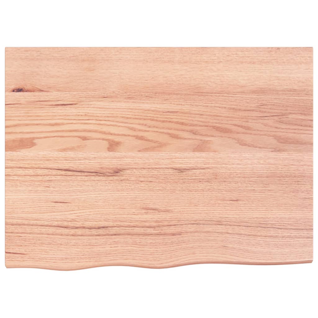Kupaonska radna ploča svjetlosmeđa 80x60x(2-6) cm masivno drvo