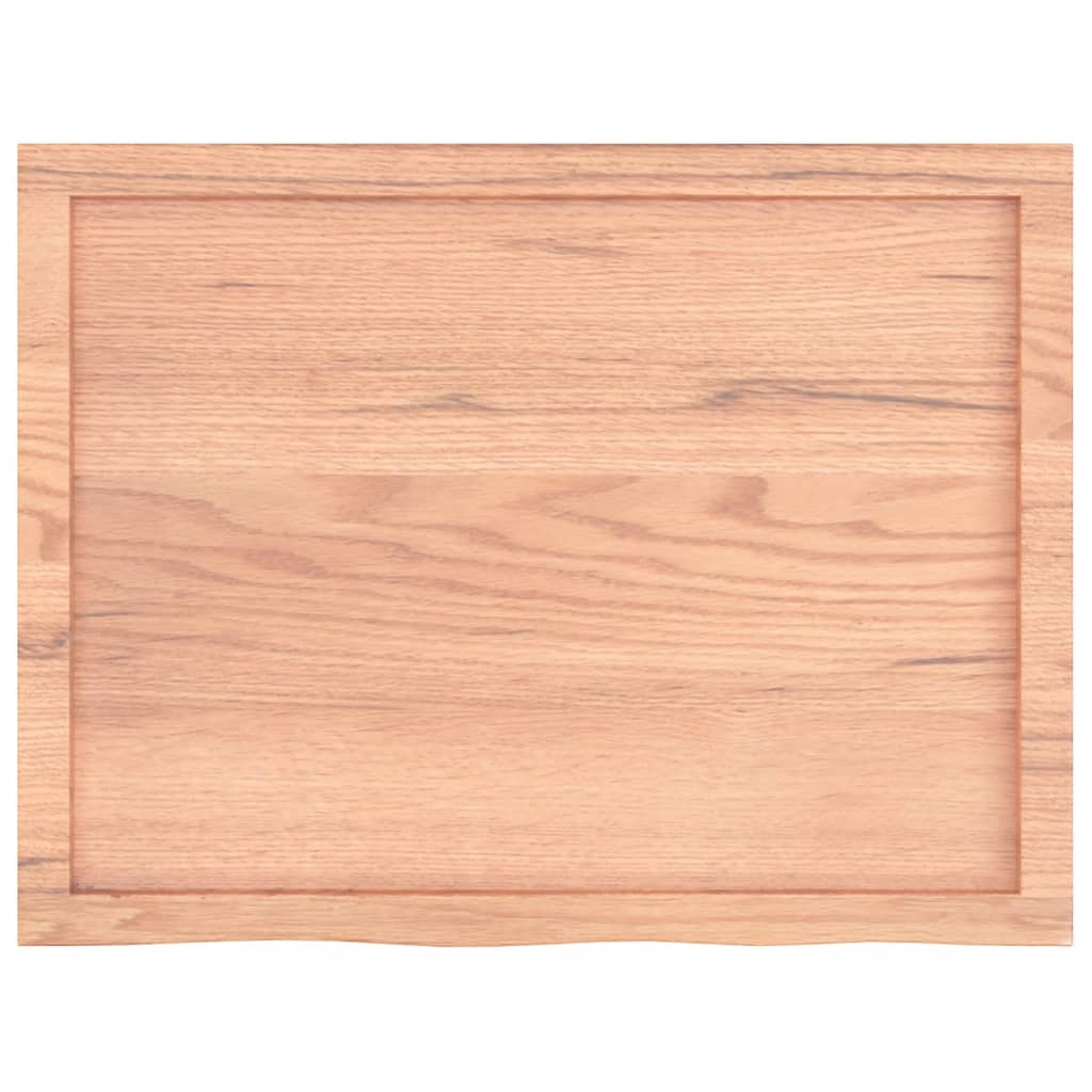 Kupaonska radna ploča svjetlosmeđa 80x60x(2-6) cm masivno drvo