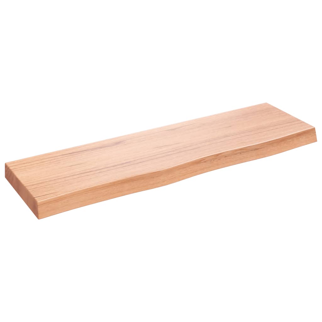 Kupaonska radna ploča svjetlosmeđa 100x30x(2-6) cm masivno drvo