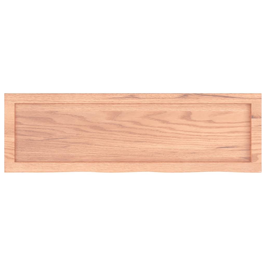 Kupaonska radna ploča svjetlosmeđa 100x30x(2-6) cm masivno drvo