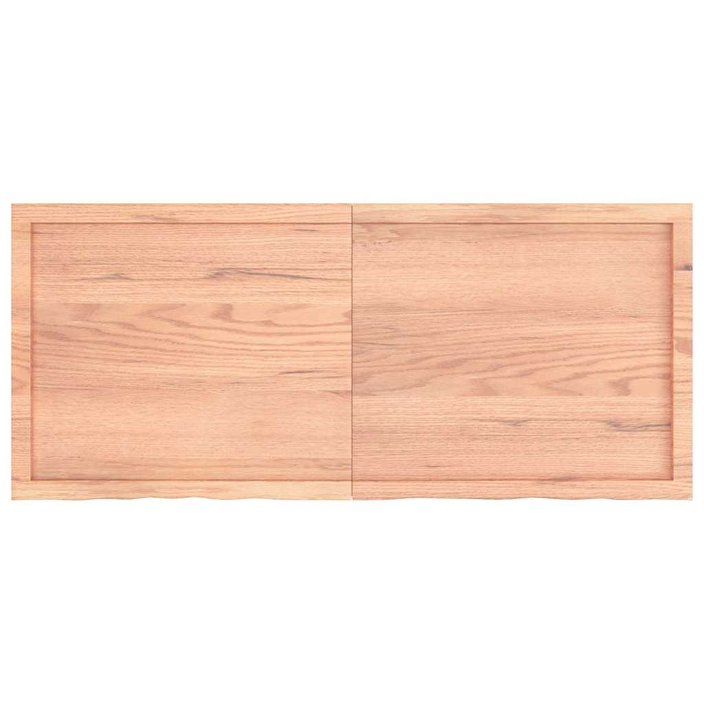 Kupaonska radna ploča svjetlosmeđa 140x60x(2-6) cm masivno drvo