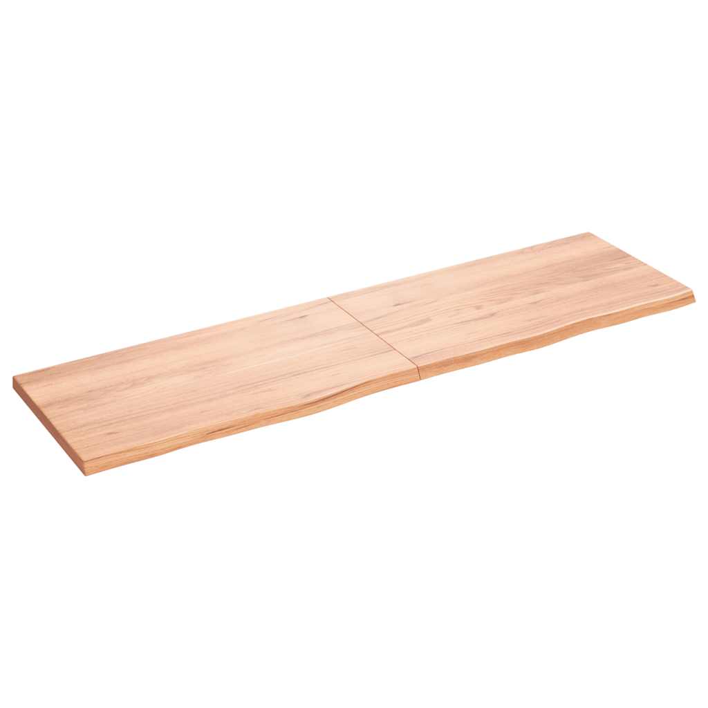 Kupaonska radna ploča svjetlosmeđa 180x50x(2-4) cm masivno drvo