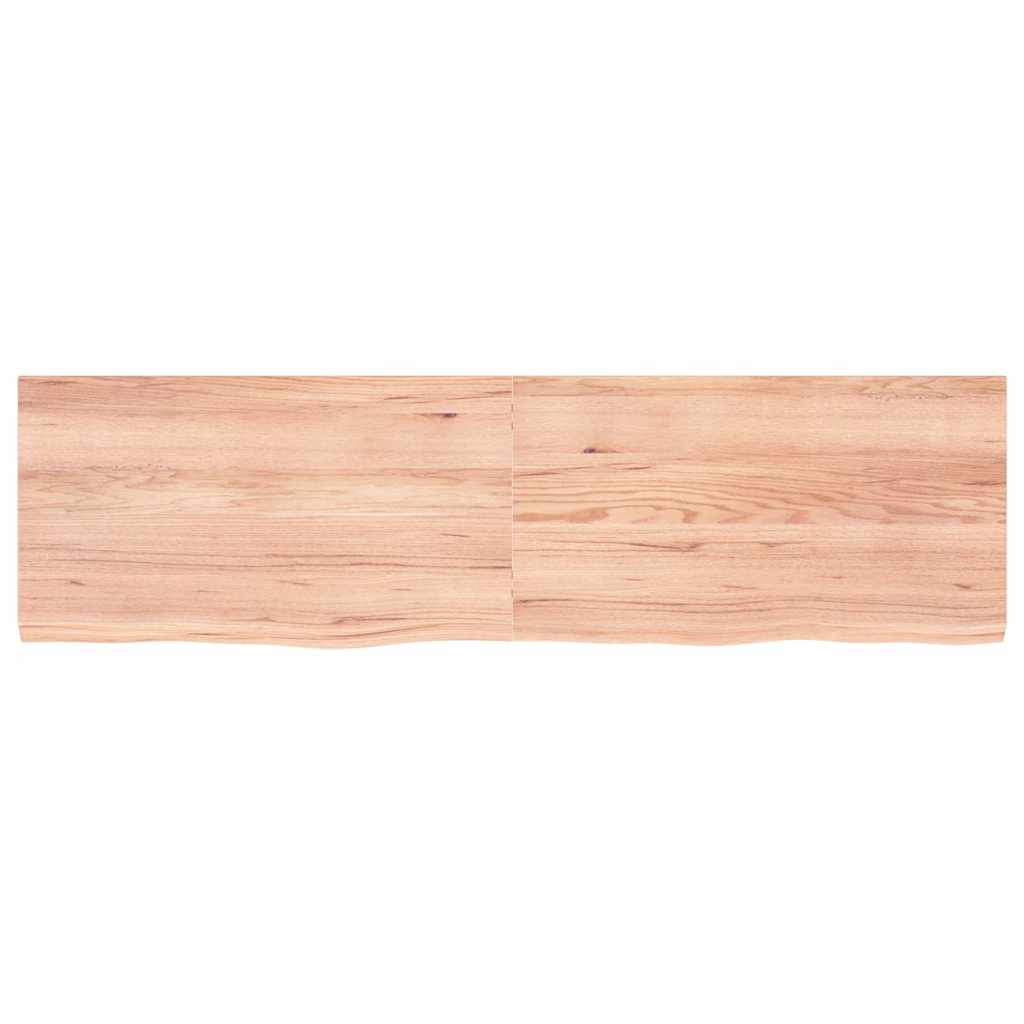 Kupaonska radna ploča svjetlosmeđa 180x50x(2-4) cm masivno drvo