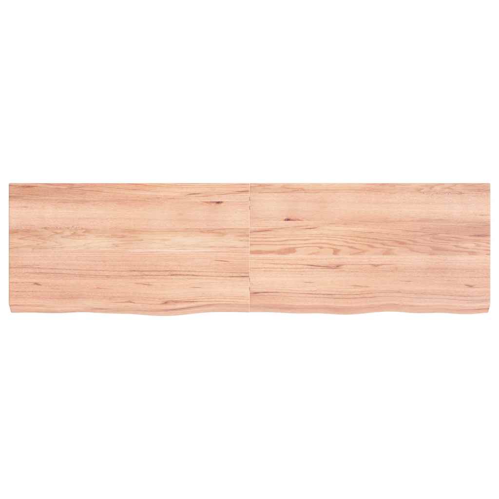 Kupaonska radna ploča svjetlosmeđa 180x50x(2-6) cm masivno drvo