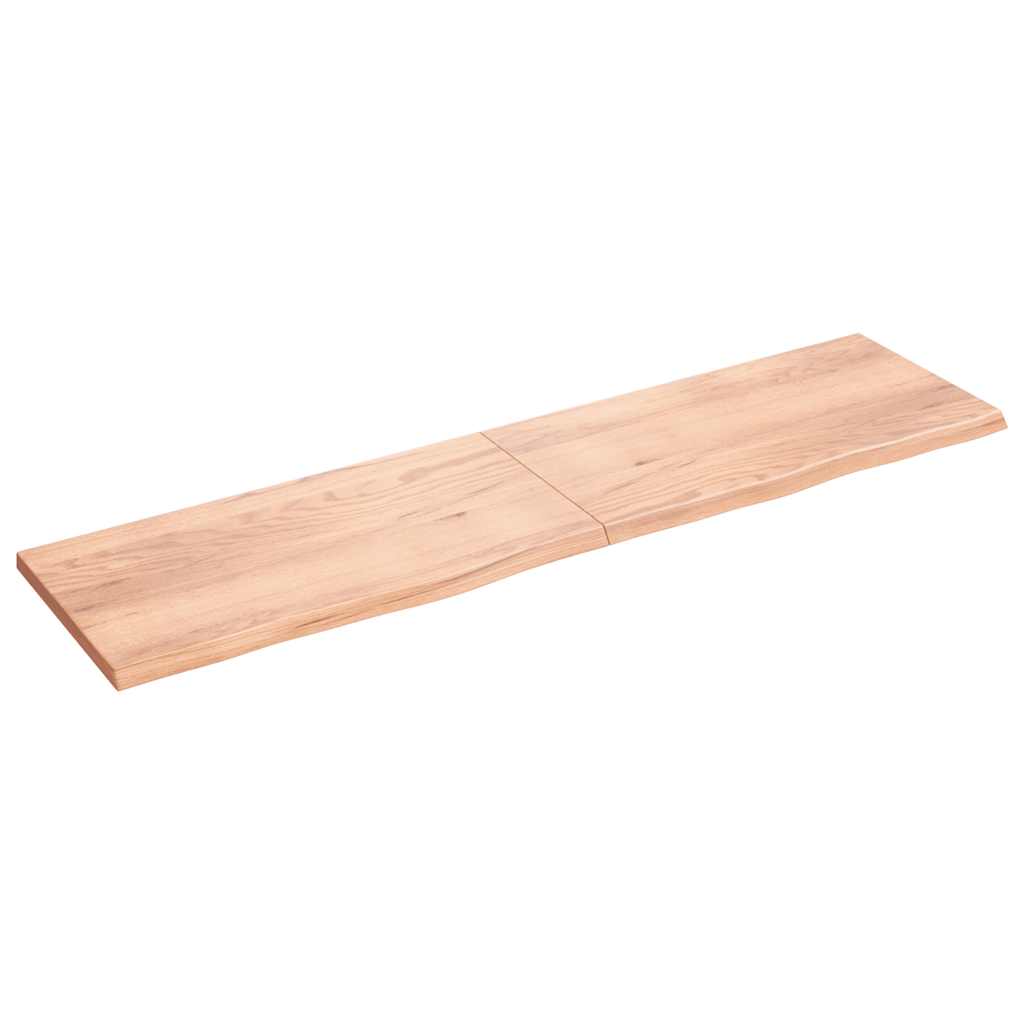 Kupaonska radna ploča svjetlosmeđa 200x50x(2-4) cm masivno drvo