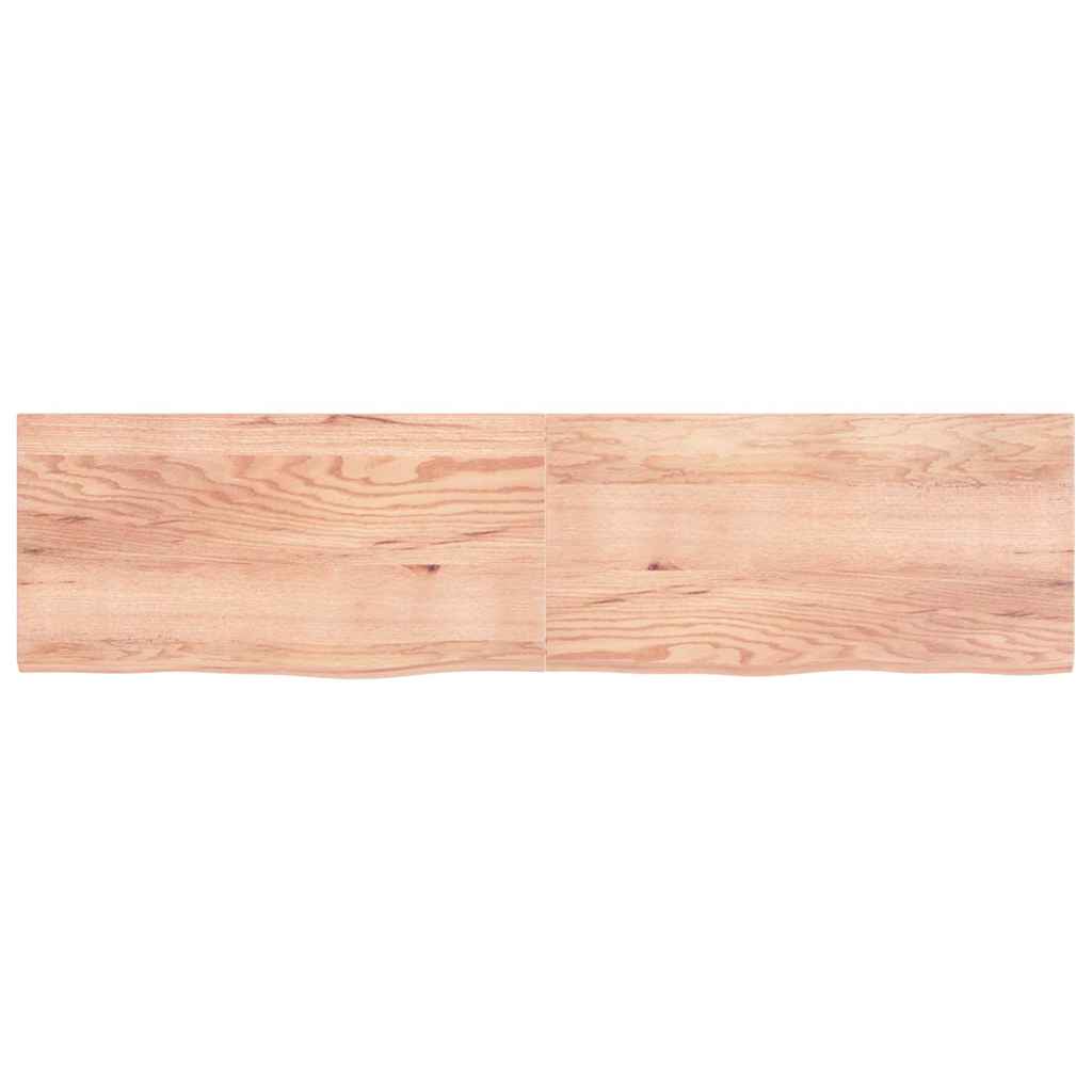 Kupaonska radna ploča svjetlosmeđa 200x50x(2-4) cm masivno drvo
