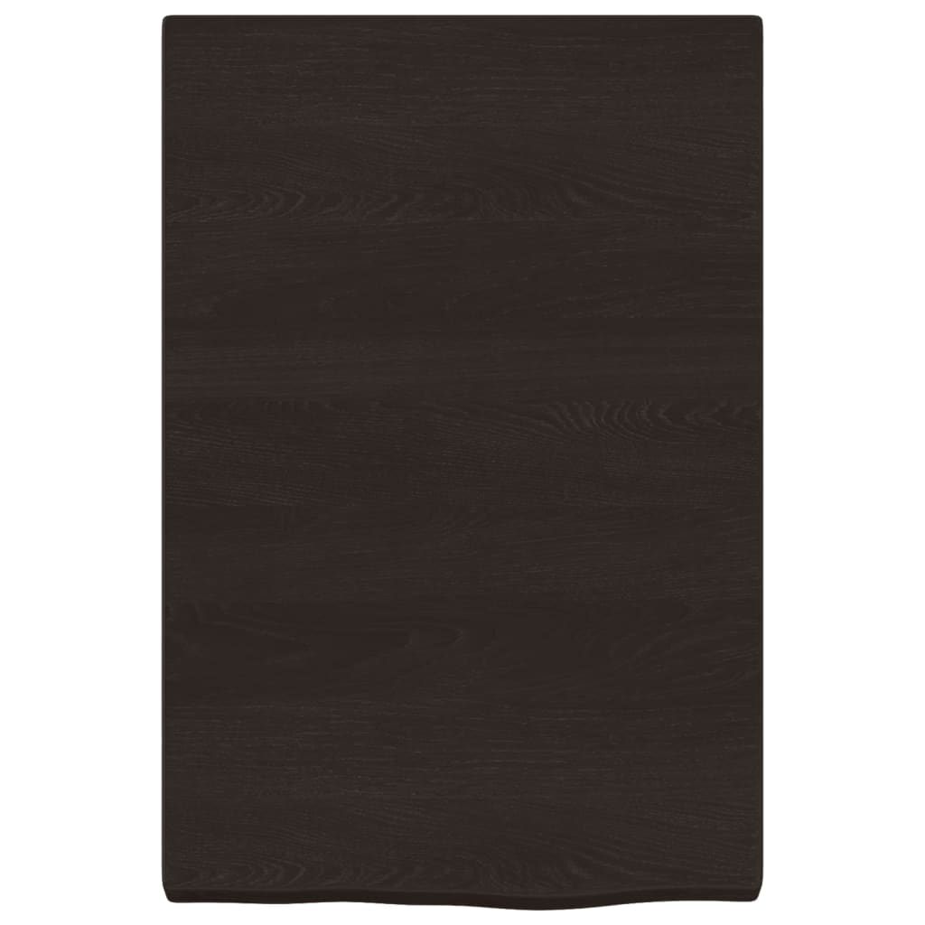 Kupaonska radna ploča tamnosmeđa 40x60x(2-4) cm tretirano drvo