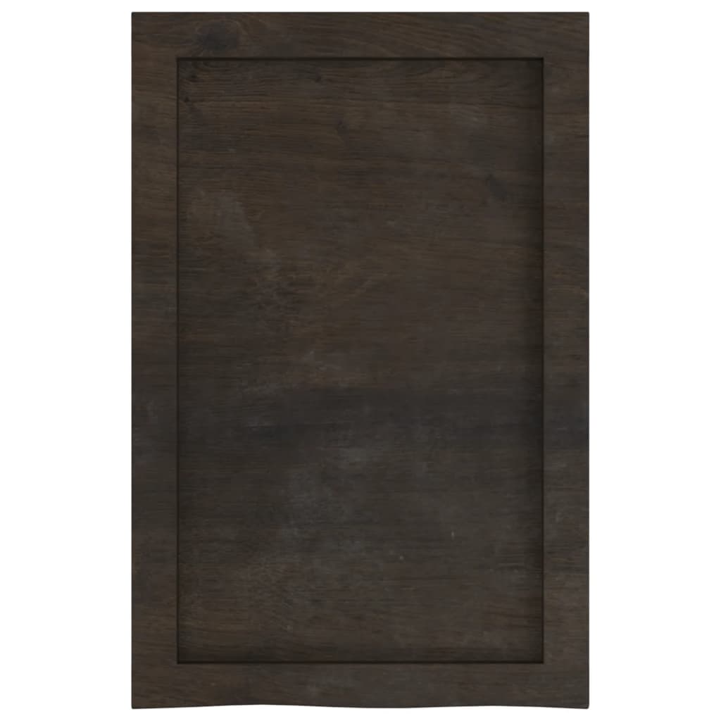 Kupaonska radna ploča tamnosmeđa 40x60x(2-4) cm tretirano drvo