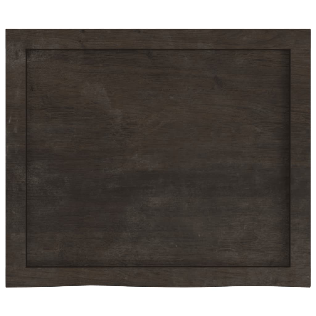 Kupaonska radna ploča tamnosmeđa 60x50x(2-4) cm tretirano drvo