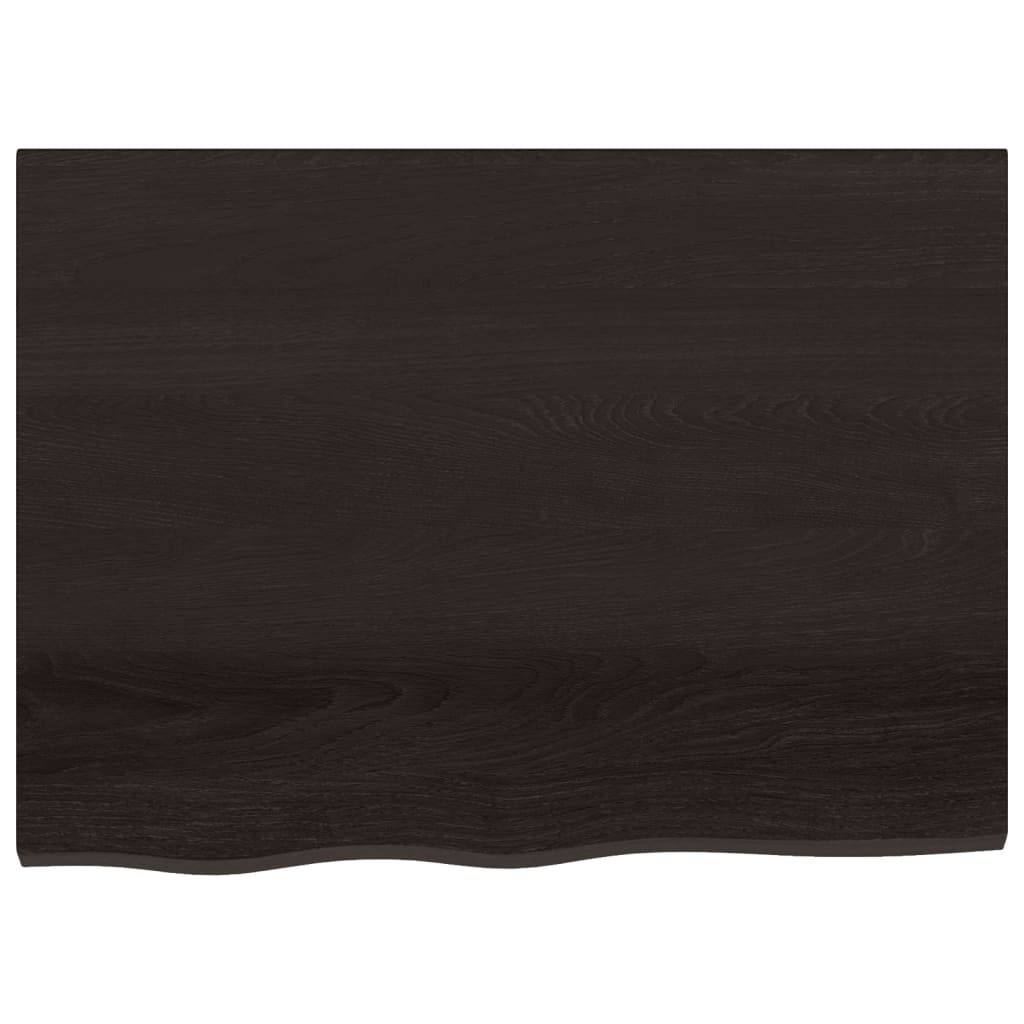Kupaonska radna ploča tamnosmeđa 80x60x(2-4) cm tretirano drvo