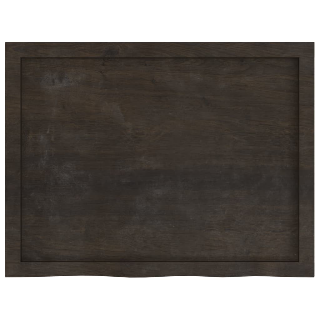 Kupaonska radna ploča tamnosmeđa 80x60x(2-4) cm tretirano drvo