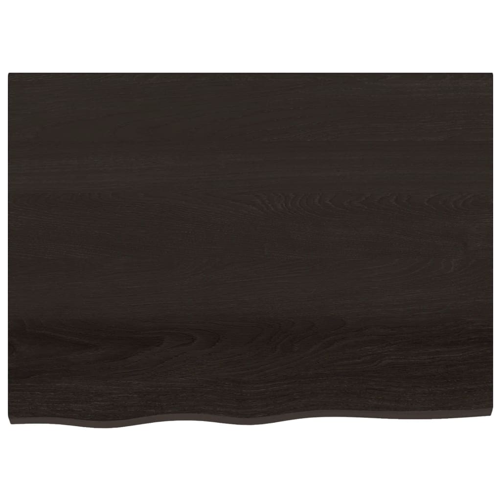 Kupaonska radna ploča tamnosmeđa 80x60x(2-6) cm tretirano drvo