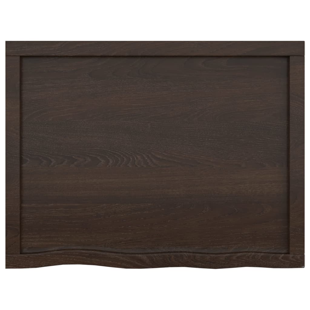 Kupaonska radna ploča tamnosmeđa 80x60x(2-6) cm tretirano drvo