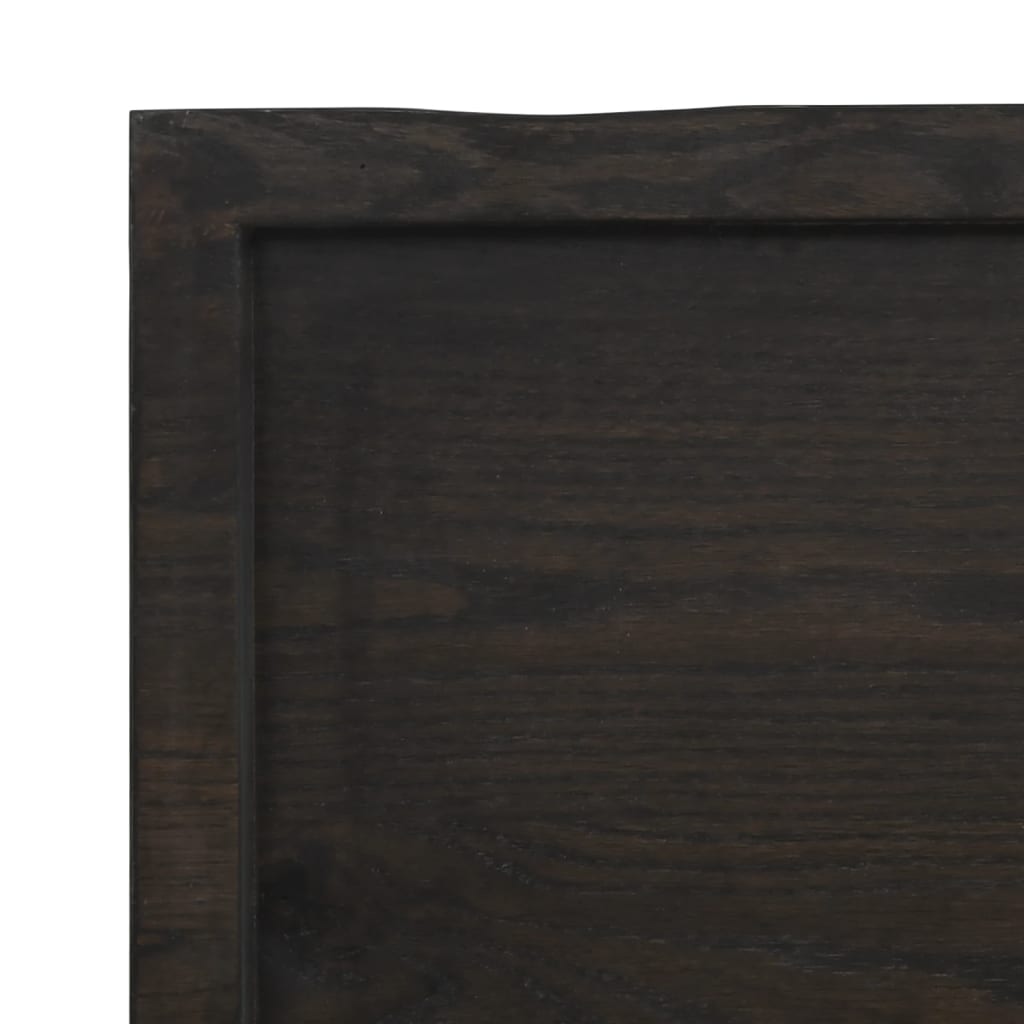Kupaonska radna ploča tamnosmeđa 80x60x(2-6) cm tretirano drvo