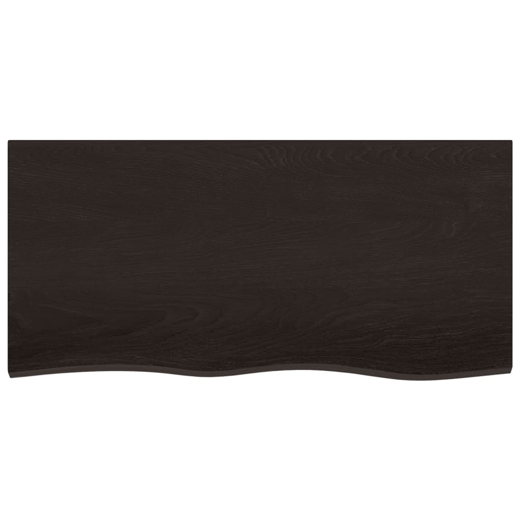 Kupaonska radna ploča tamnosmeđa 100x50x(2-4) cm tretirano drvo
