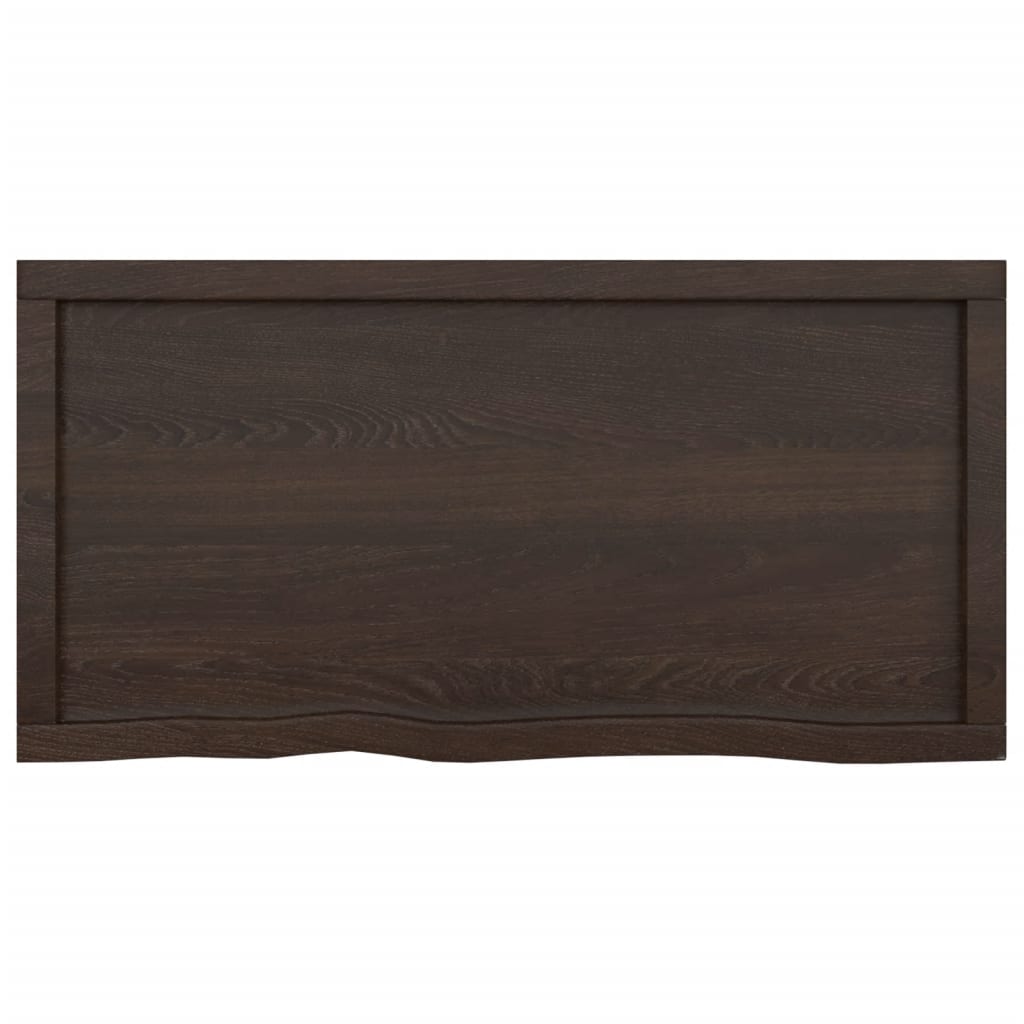 Kupaonska radna ploča tamnosmeđa 100x50x(2-6) cm tretirano drvo