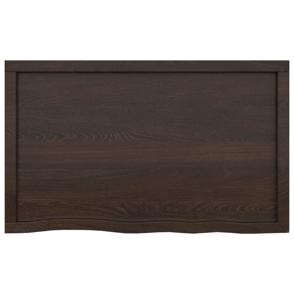 Kupaonska radna ploča tamnosmeđa 100x60x(2-4) cm tretirano drvo