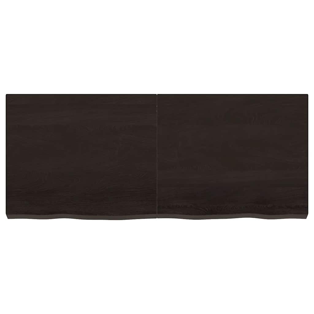 Kupaonska radna ploča tamnosmeđa 120x50x(2-6) cm tretirano drvo
