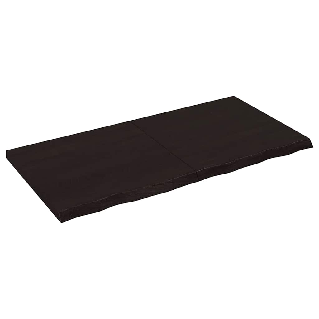 Kupaonska radna ploča tamnosmeđa 120x60x(2-4) cm tretirano drvo