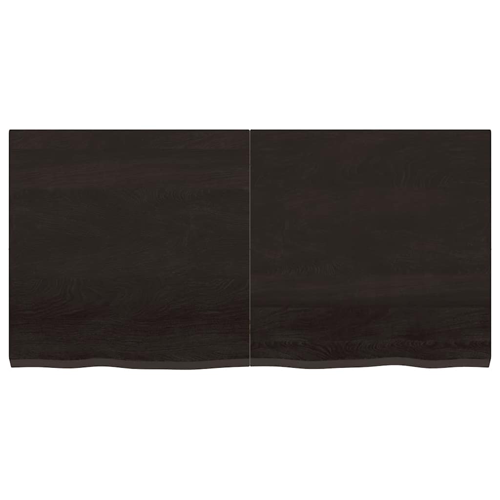 Kupaonska radna ploča tamnosmeđa 120x60x(2-4) cm tretirano drvo