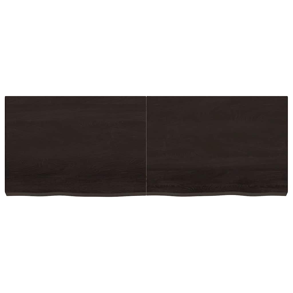 Kupaonska radna ploča tamnosmeđa 140x50x(2-6) cm tretirano drvo