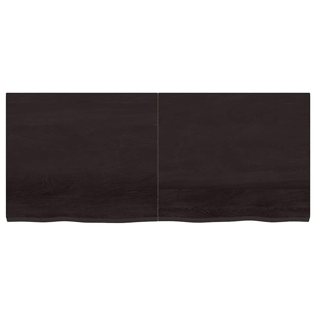 Kupaonska radna ploča tamnosmeđa 140x60x(2-4) cm tretirano drvo