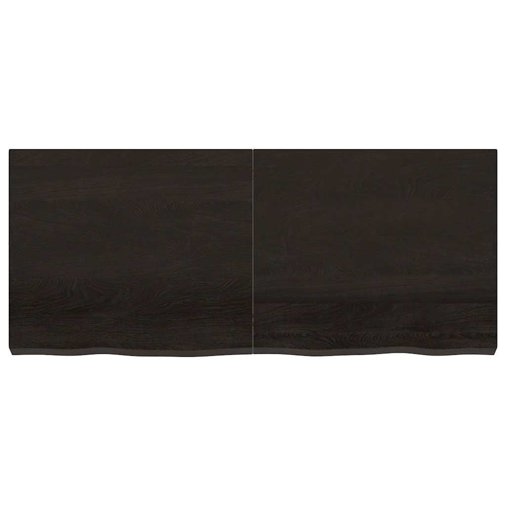 Kupaonska radna ploča tamnosmeđa 140x60x(2-6) cm tretirano drvo
