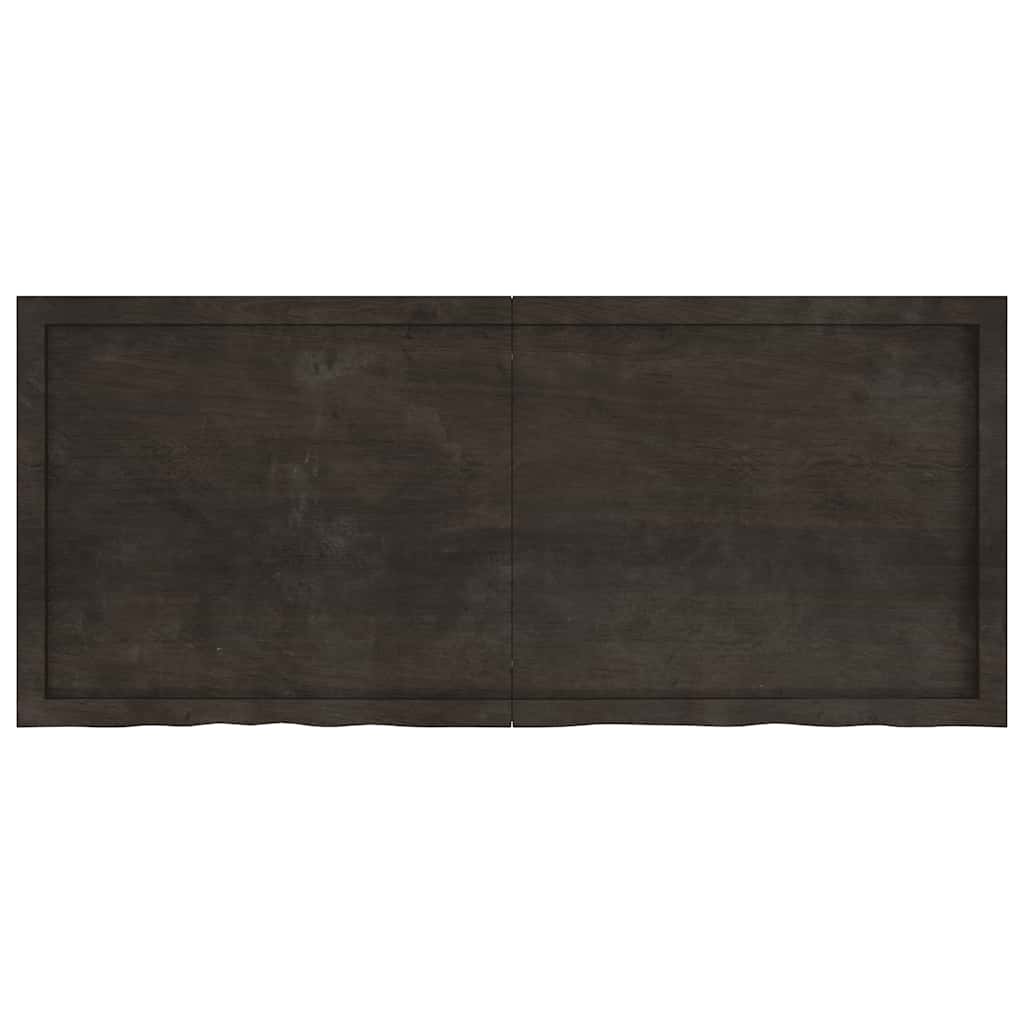 Kupaonska radna ploča tamnosmeđa 140x60x(2-6) cm tretirano drvo