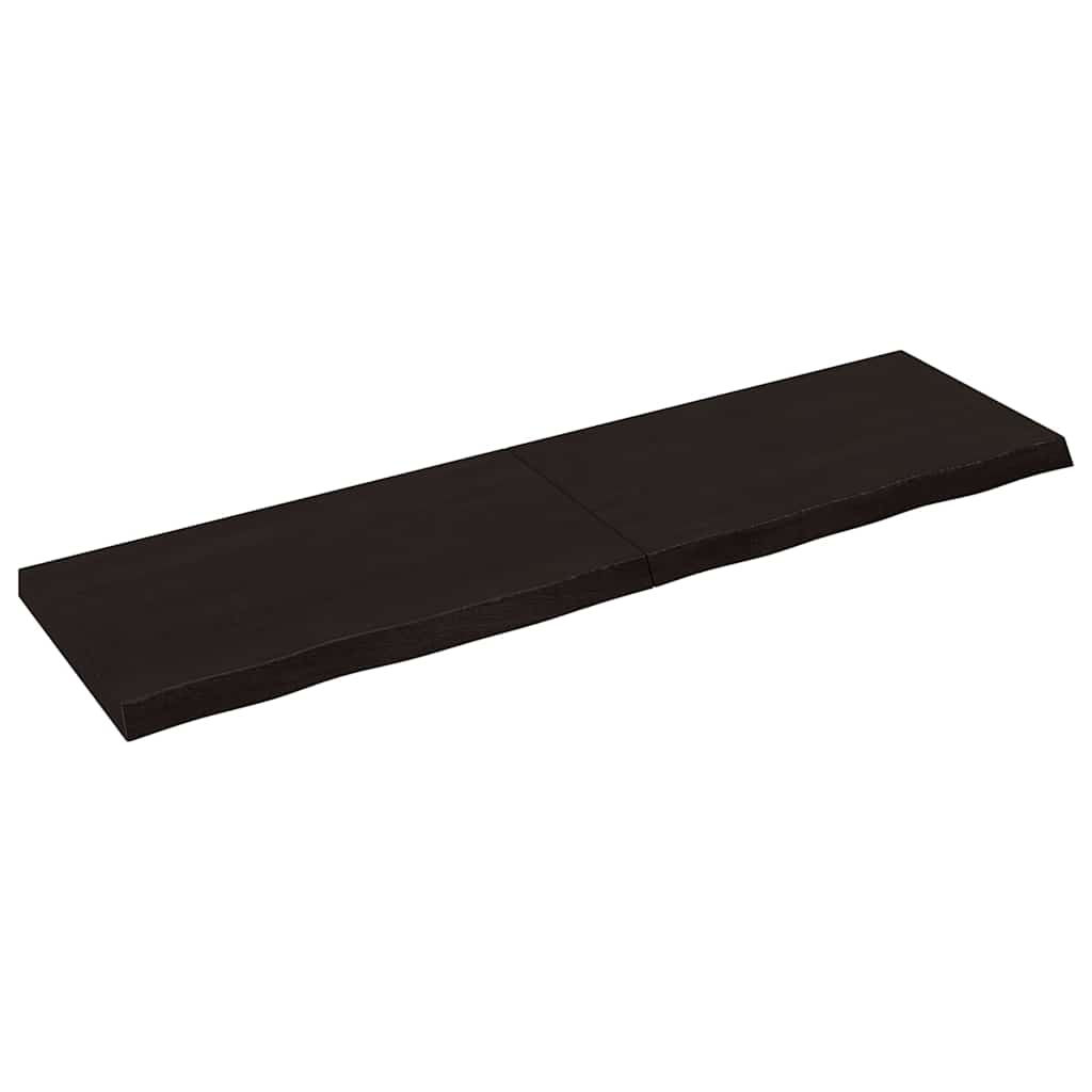 Kupaonska radna ploča tamnosmeđa 180x50x(2-6) cm tretirano drvo