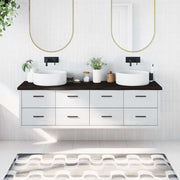 Kupaonska radna ploča tamnosmeđa 180x60x(2-4) cm tretirano drvo