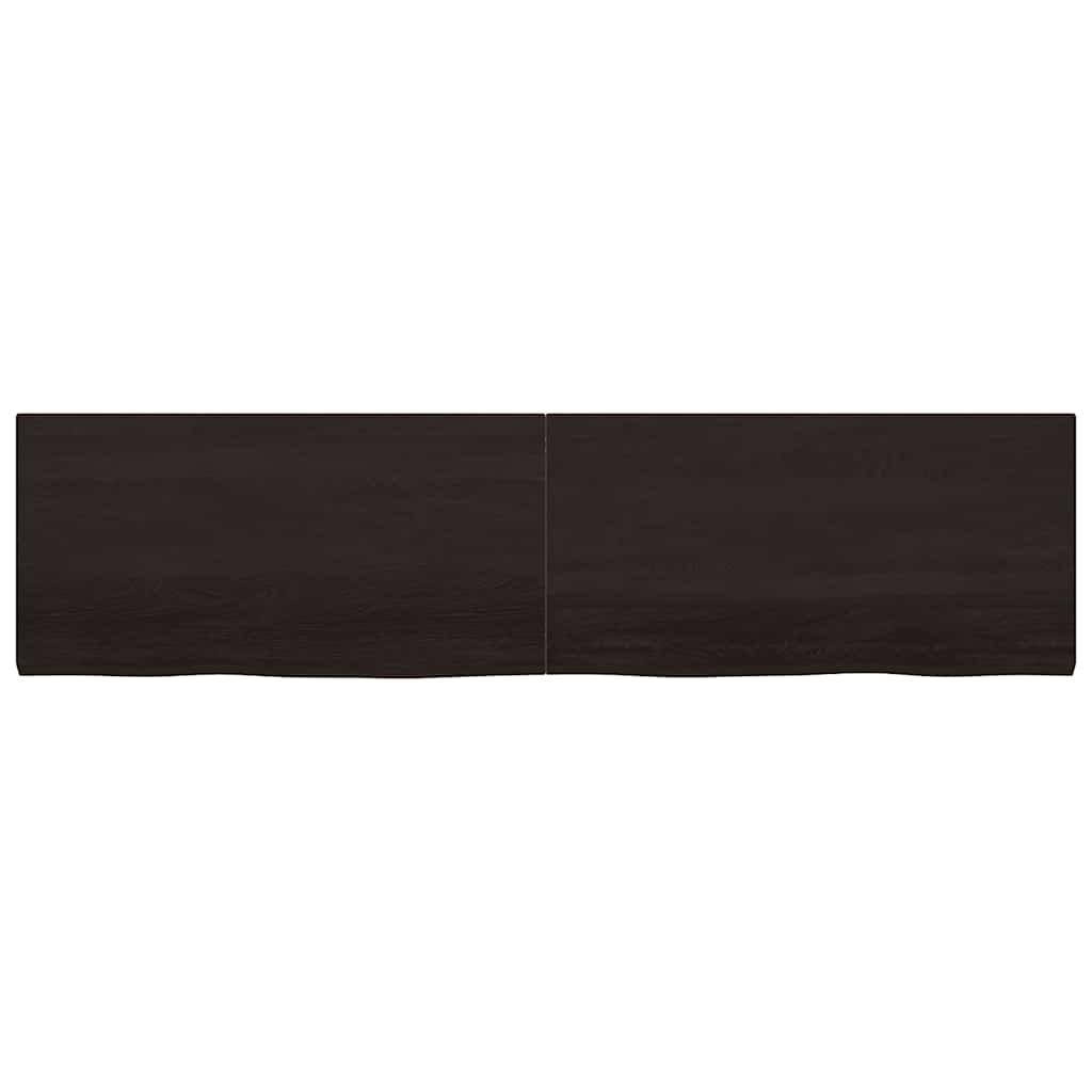 Kupaonska radna ploča tamnosmeđa 200x50x(2-4) cm tretirano drvo