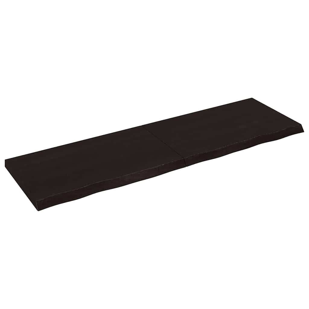 Kupaonska radna ploča tamnosmeđa 200x60x(2-6) cm tretirano drvo